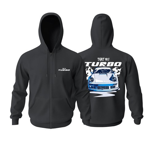 911 Turbo Fermuarlı Hoodie