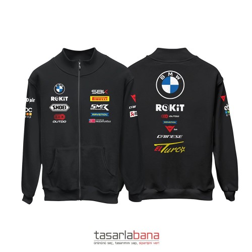 BMW ROKIT WSBK Team - Black Edition 2024-2025 Fermuarlı Hırka