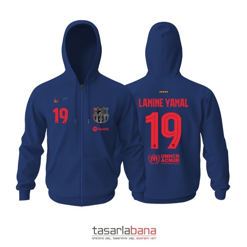 Barcelona Alternate 2024-2025 Fermuarlı Hoodie