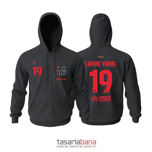 Barcelona Away 2024-2025 Fermuarlı Hoodie