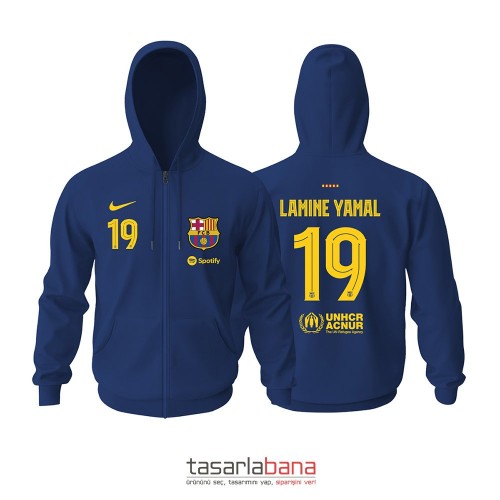 Barcelona Home 2024-2025 Fermuarlı Hoodie