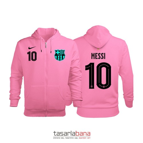 Barcelona Third Edition 2020-2021 Fermuarlı Kapüşonlu Hoodie