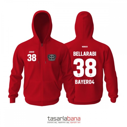 Bayer 04 Leverkusen Home Edition 2021-2022 Fermuarlı Hoodie