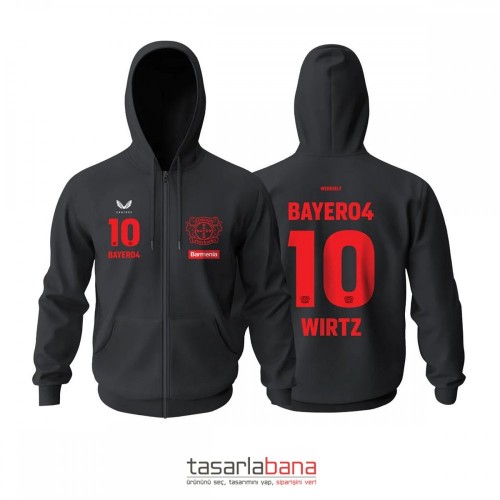 Bayer 04 Leverkusen Home Edition 2023-2024 Fermuarlı Hoodie