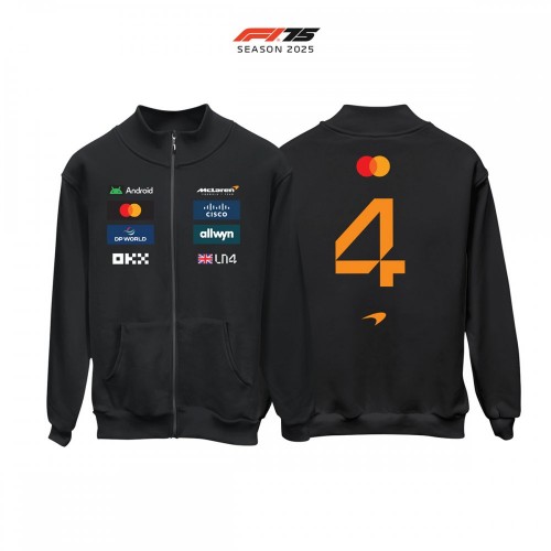 McLaren F1 Team: MCL39 Black Edition 2025 Fermuarlı Hırka