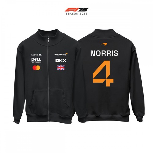 McLaren F1 Team: MCL39 Black Crew Edition 2025 Fermuarlı Hırka