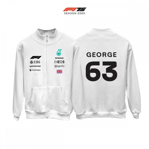 AMG Petronas F1 Team: W16 White Crew Edition 2025 Fermuarlı Hırka