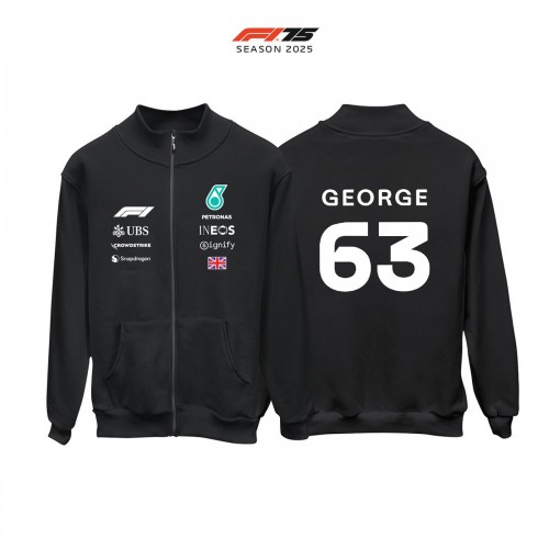 AMG Petronas F1 Team: W16 Black Crew Edition 2025 Fermuarlı Hırka