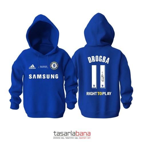 Chelsea Home Edition 2012 - Champions League Kapüşonlu Hoodie