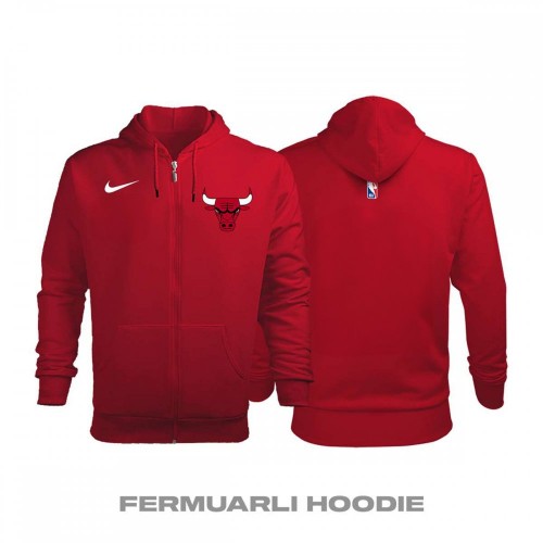 Chicago Bulls Icon Edition 2017-2018 Fermuarlı Hoodie