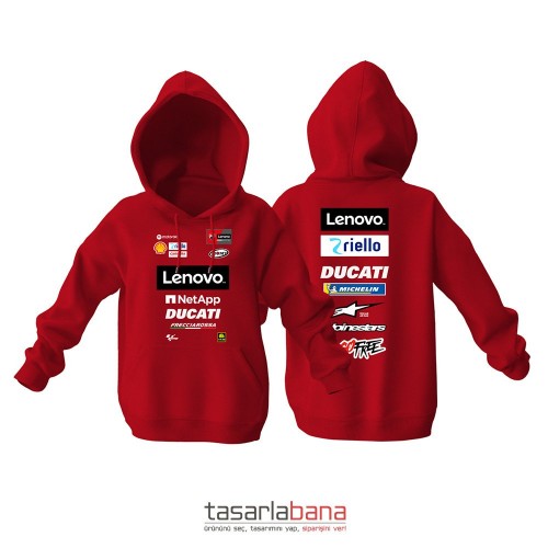 Ducati Team Francesco Bagnaia Edition Kapüşonlu Hoodie