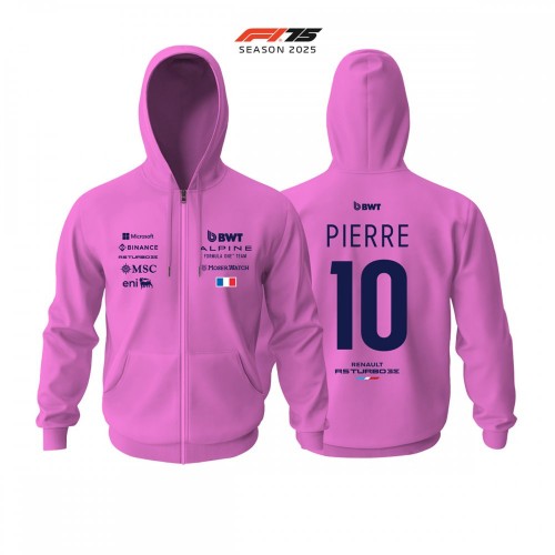 Alpine F1 Team: A525 - Pink Crew Edition 2025 Fermuarlı Hoodie