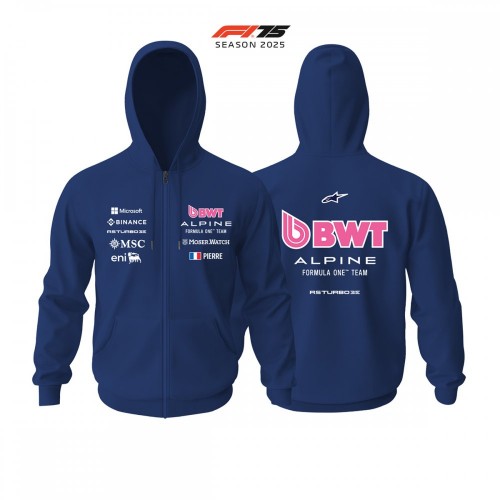 Alpine F1 Team: A525 - Navy Edition 2025 Fermuarlı Hoodie
