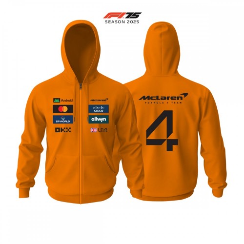 McLaren F1 Team: MCL39 Orange Edition 2025 Fermuarlı Hoodie