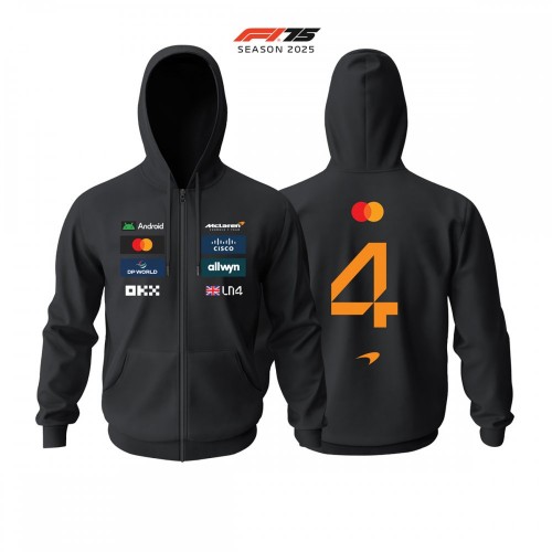 McLaren F1 Team: MCL39 Black Edition 2025 Fermuarlı Hoodie