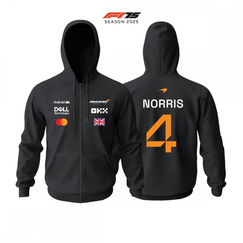 McLaren F1 Team: MCL39 Black Crew Edition 2025 Fermuarlı Hoodie
