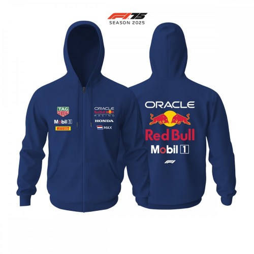 Red Bull Racing: RB21 - Navy Edition 2025 Fermuarlı Hoodie