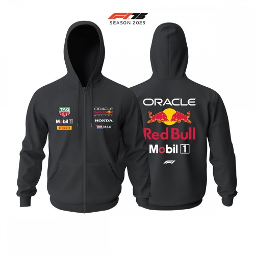 Red Bull Racing: RB21 - Black Edition 2025 Fermuarlı Hoodie