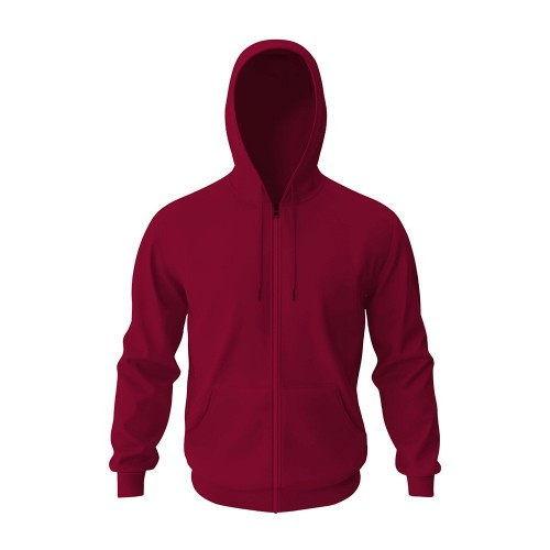 Kendin Tasarla Bordo Fermuarlı Hoodie