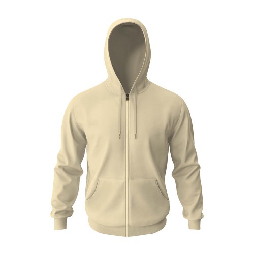 Kendin Tasarla Krem Fermuarlı Hoodie