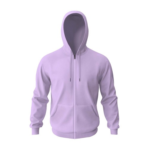 Kendin Tasarla Lila Fermuarlı Hoodie