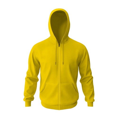 Kendin Tasarla Sarı Fermuarlı Hoodie