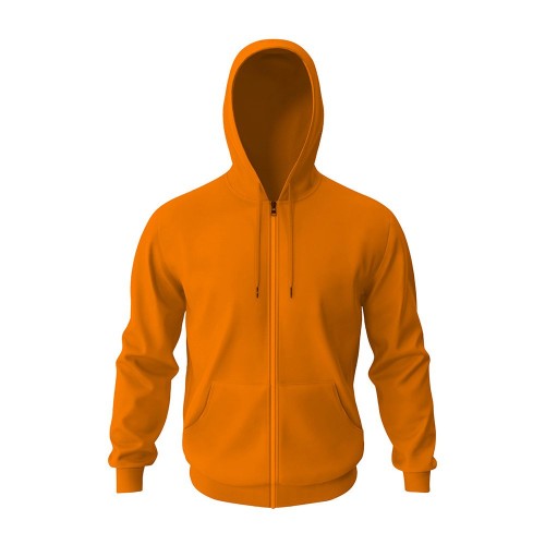 Kendin Tasarla Turuncu Fermuarlı Hoodie