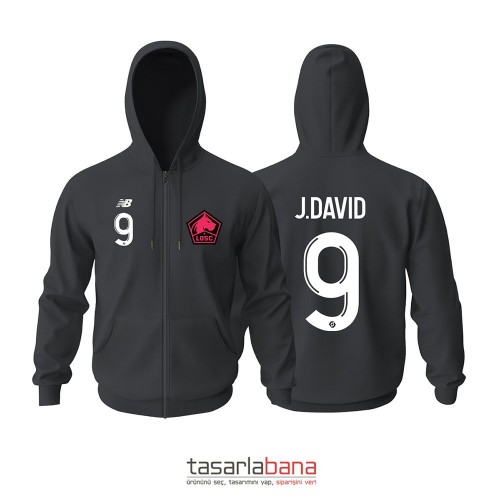 Lille LOSC Third Edition 2021-2022 Fermuarlı Kapüşonlu Hoodie