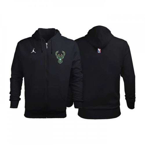 Milwaukee Bucks Statement Edition 2020-2021 Fermuarlı Hoodie