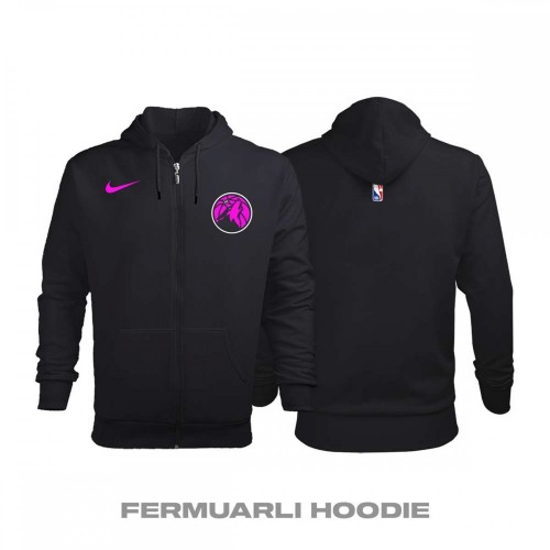 Minnesota Timberwolves City Edition 2018-2019 Fermuarlı Hoodie