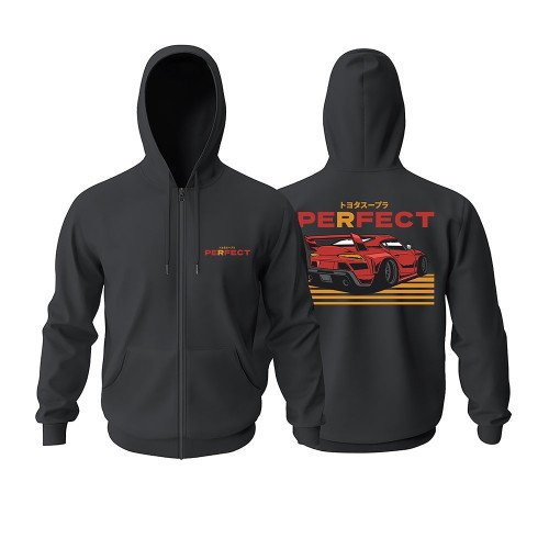 Perfect Asian Car Fermuarlı Hoodie