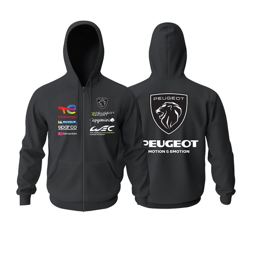 Peugeot Sport Black Edition Fermuarlı Hoodie