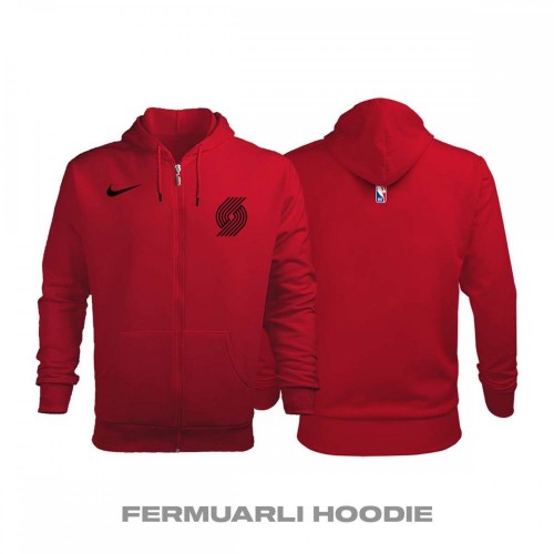 Portland Trail Blazers Statement Edition 2017-2018 Fermuarlı Hoodie