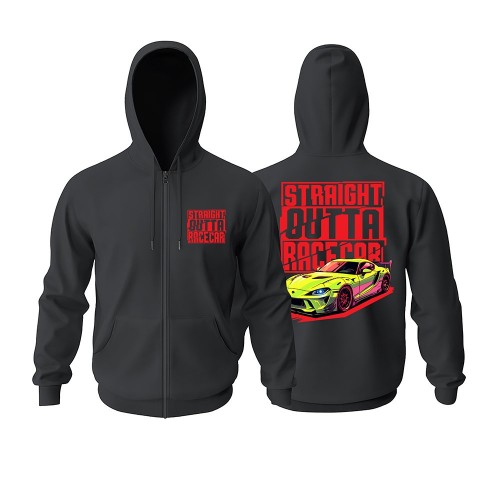 Race Car Supra Fermuarlı Hoodie