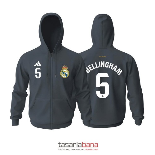 Real Madrid Away Edition 2023-2024 Fermuarlı Kapüşonlu Hoodie