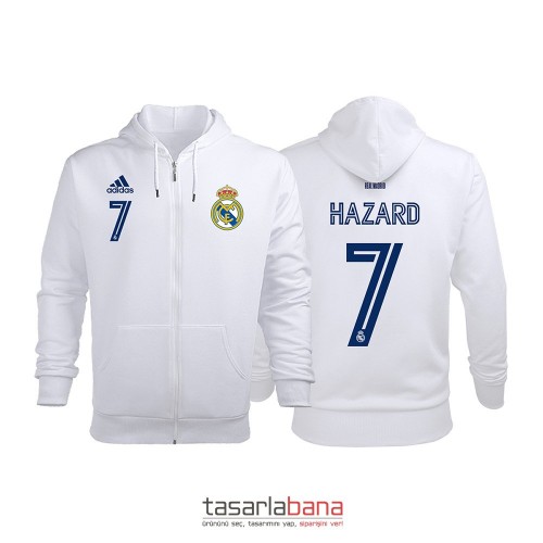 Real Madrid Home Edition 2020-2021 Fermuarlı Kapüşonlu Hoodie