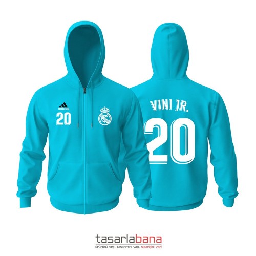 Real Madrid Third Edition 2021-2022 Fermuarlı Kapüşonlu Hoodie