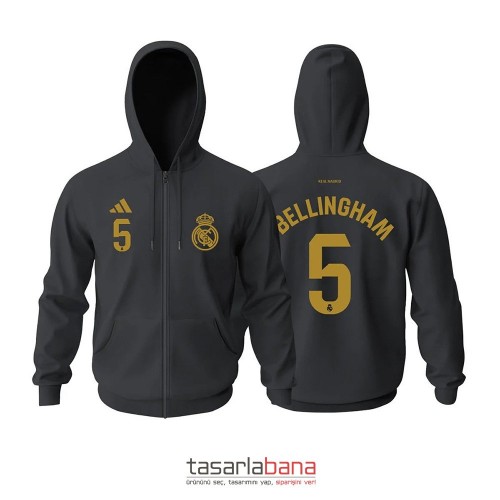 Real Madrid Third Edition 2023-2024 Fermuarlı Kapüşonlu Hoodie