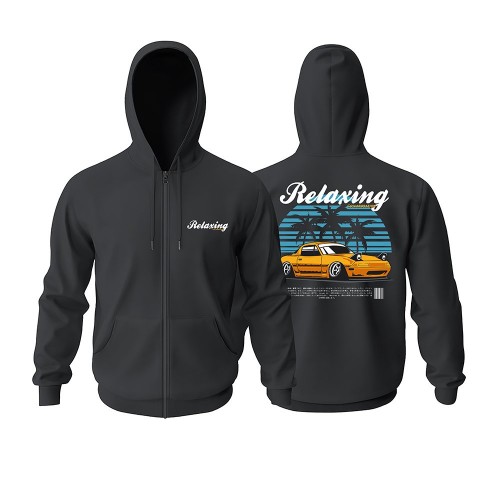 Relaxing Car Fermuarlı Hoodie