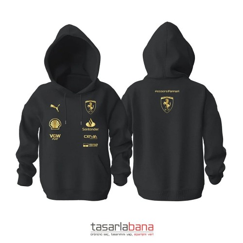 Scuderia Ferrari Gold Edition Kapüşonlu Hoodie