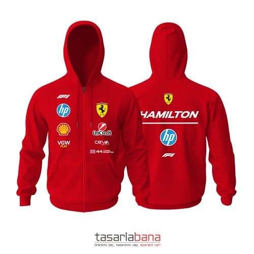 Scuderia Ferrari SF-25 Edition 2025 Fermuarlı Hoodie