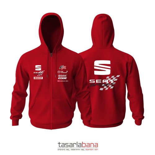 Seat FR Sport - Red Edition Fermuarlı Hoodie