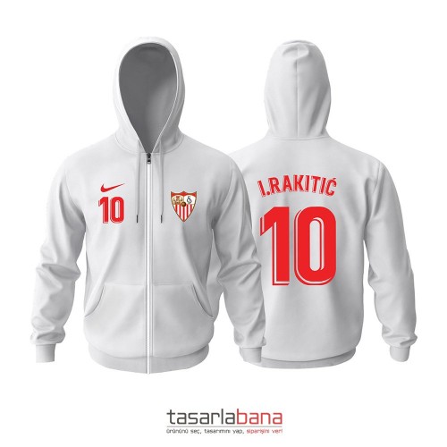 Sevilla Home Edition 2021-2022 Fermuarlı Kapüşonlu Hoodie