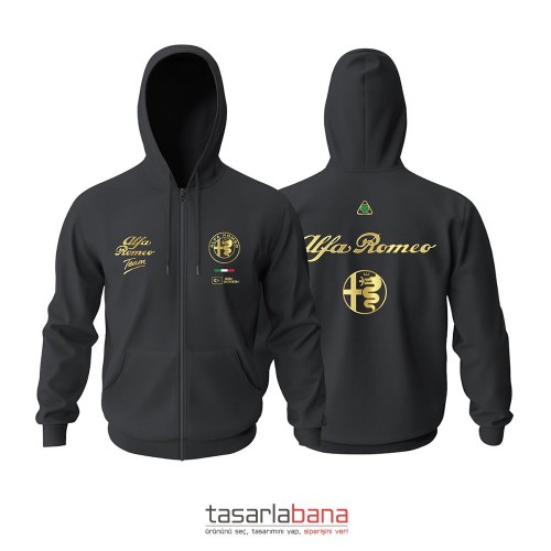 Team Alfa Romeo Gold Edition 2025 Fermuarlı Hoodie