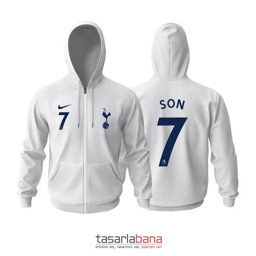 Tottenham Hotspur Home Edition 2021-2022 Fermuarlı Kapüşonlu Hoodie
