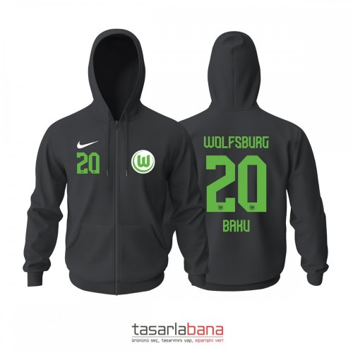 VfL Wolfsburg Away Edition 2021-2022 Fermuarlı Hoodie