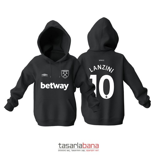 West Ham United Third Edition 2021-2022 Kapüşonlu Hoodie