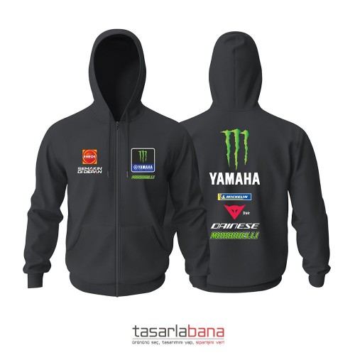 Yamaha Factory Racing Franco Morbidelli Edition Fermuarlı Kapüşonlu Hoodie